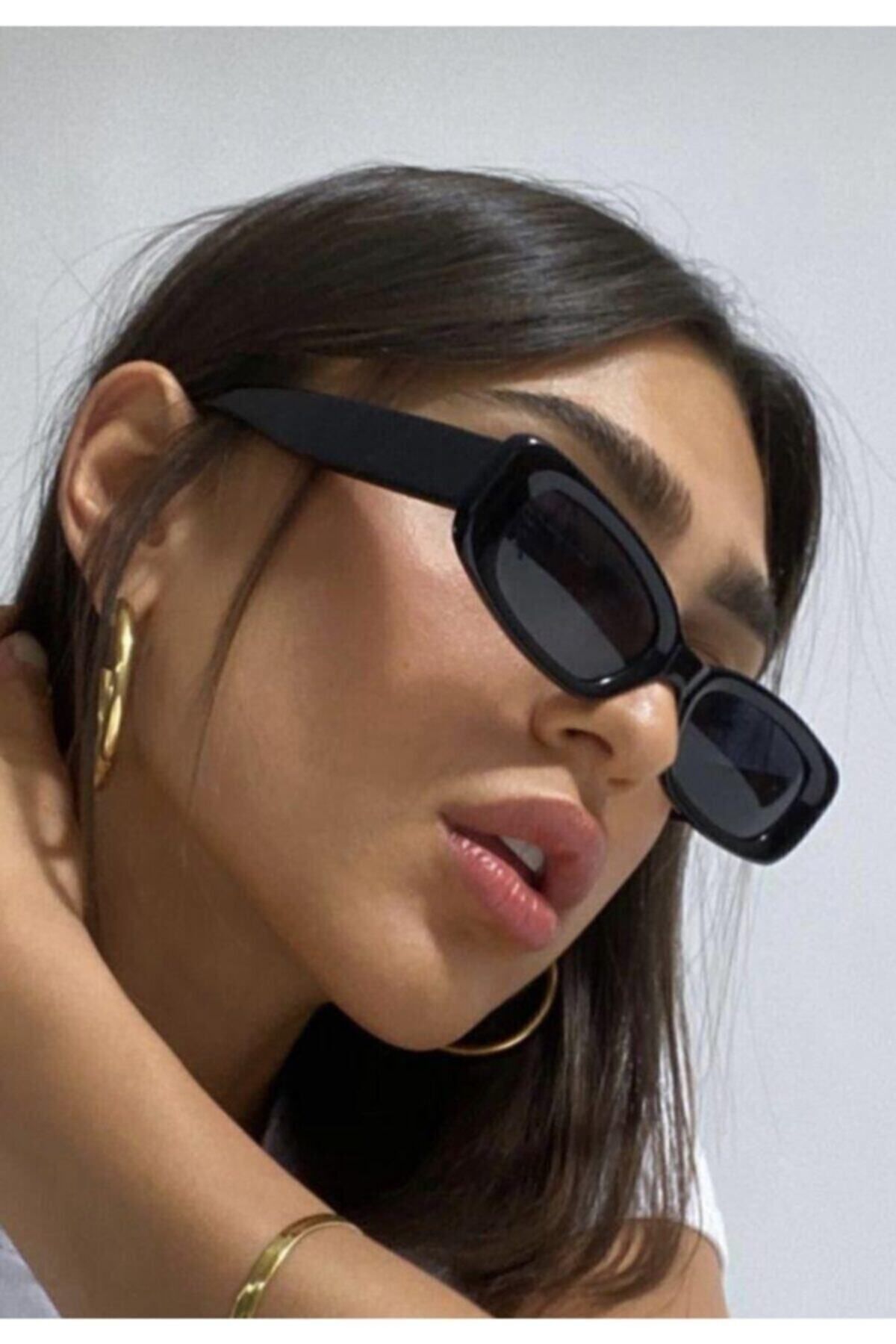 MAVİDEN.CO Chunky Frame Vintage Siyah Güneş Gözlüğü