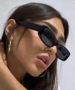 Genel Markalar Chunky Frame Vintage Siyah Güneş Gözlüğü