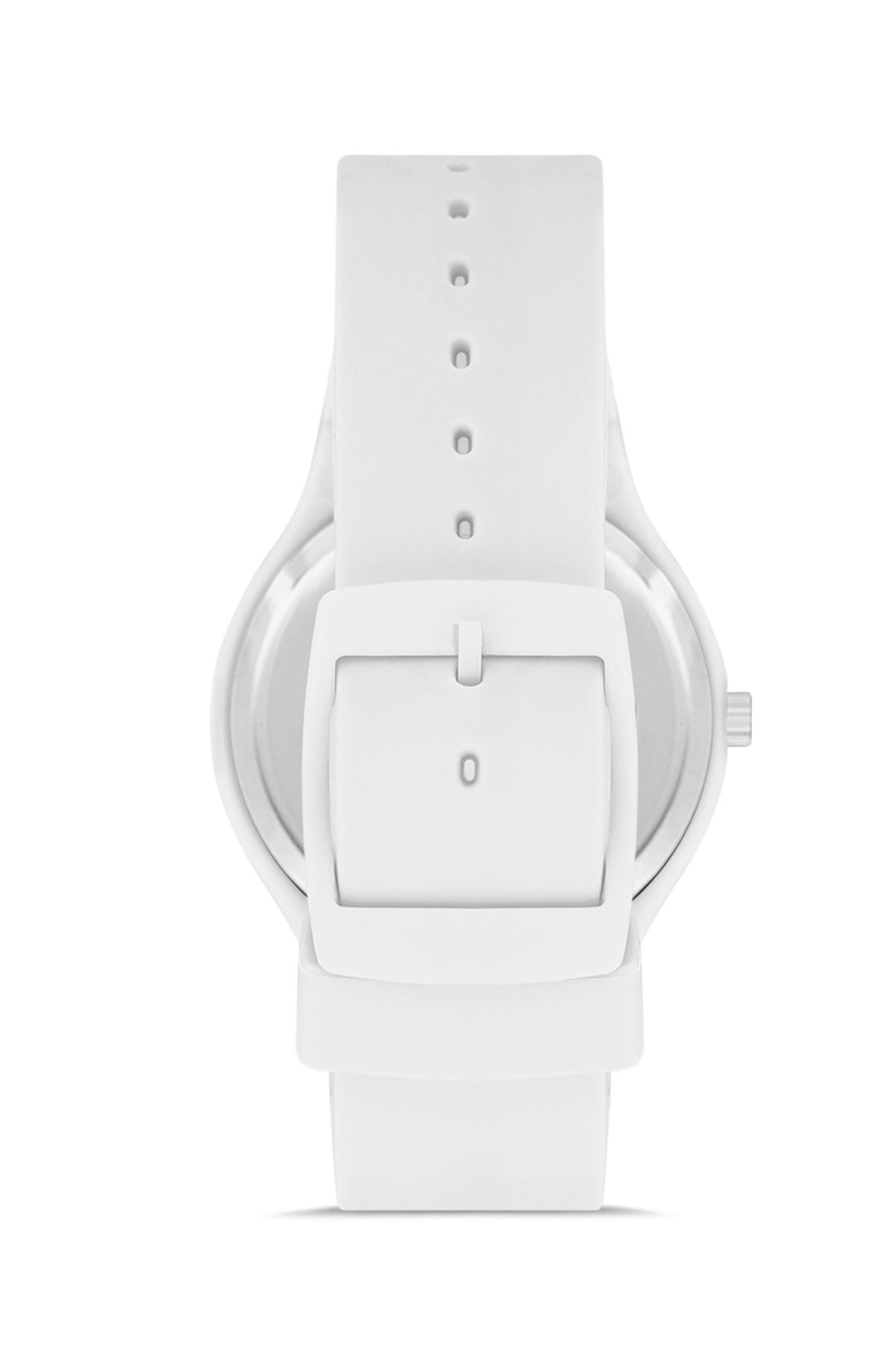polo air Unisex Silikon Kordon Gün Ay Takvimli Kol Saati Beyaz Renk Pl-1462b - Görsel 3