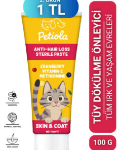 Petiola Tüy Dökülme Engelleyici, Tüy Yumağı Ve Kusma Önleyici Multivitamin Kedi Malt Macun 100 gr