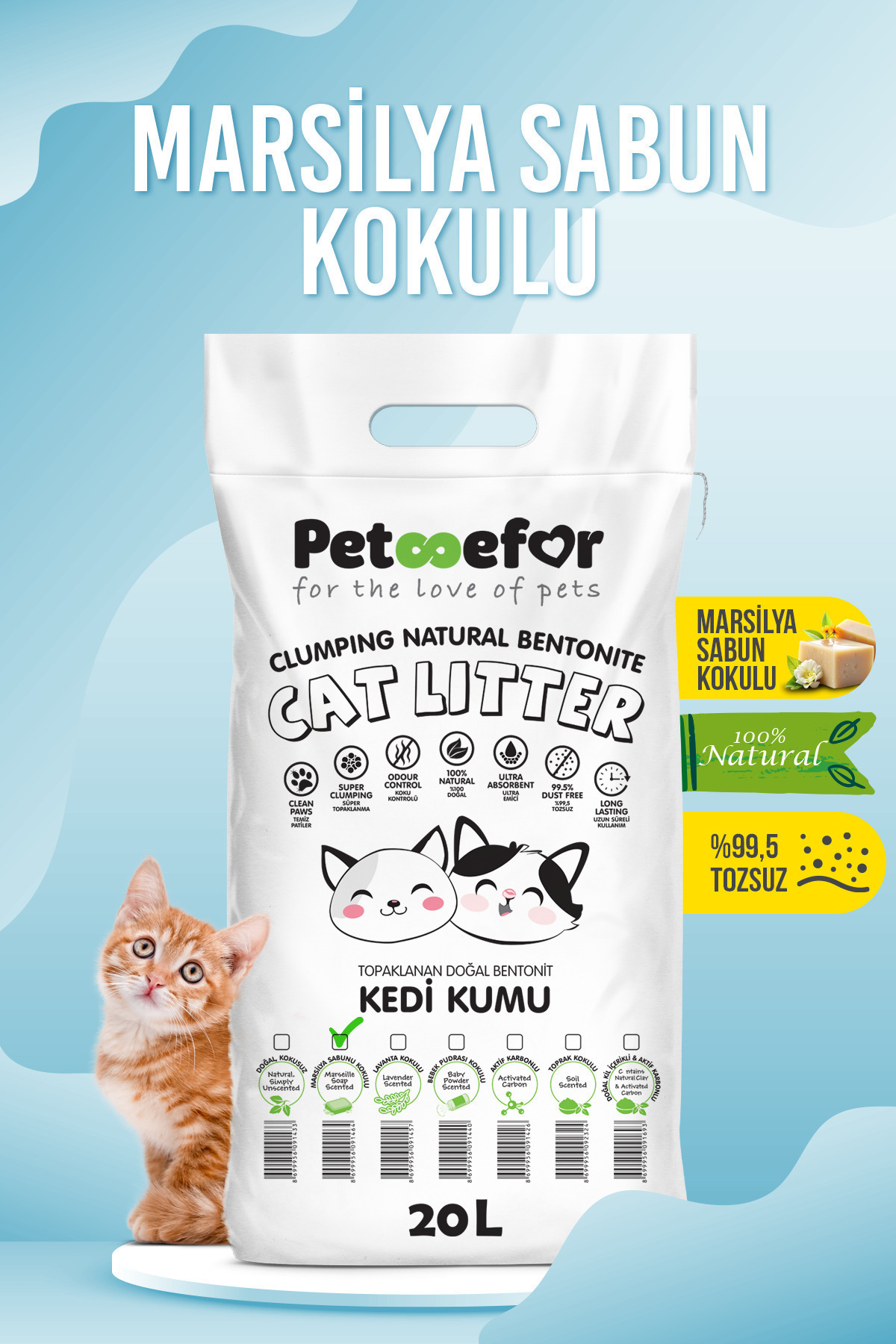 Genel Markalar 20 LT Marsilya Sabunlu Kedi Kumu