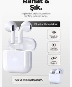 Abbruch Pro 5 Ios Android Uyumlu Dokunmatik Bluetooth Kulaklık 8d Stereo Hd Ses - Görsel 3