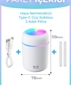 Alternative view of Nazalya 300 ml Ulrasonik Ledli Hava Nemlendirici Buhar Makinesi Ve Aroma Difüzörü