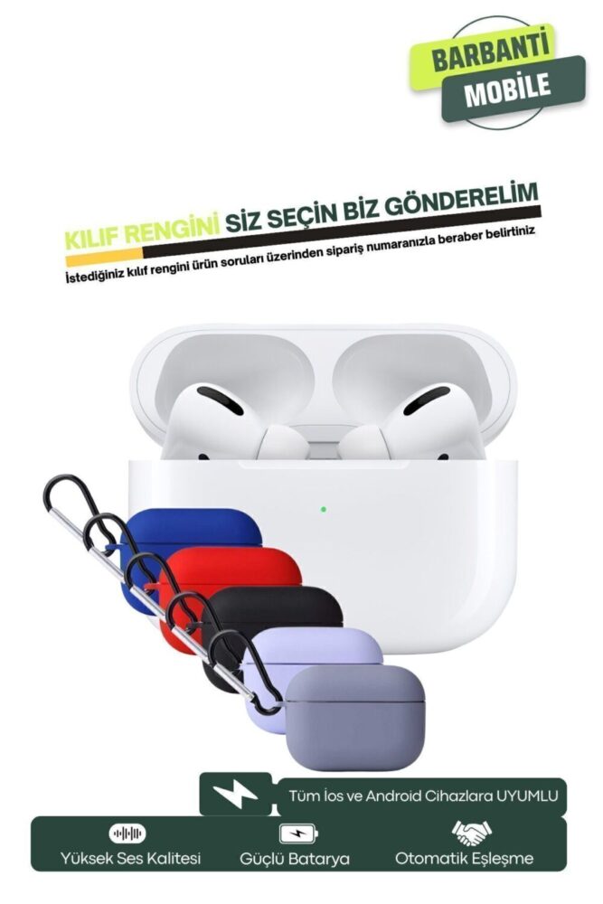 Barbanti Mobile Pro Ios Android Uyumlu Kablosuz Bluetooth Kulaklık Karışık Renk Kılıf Hediyeli - Görsel 2