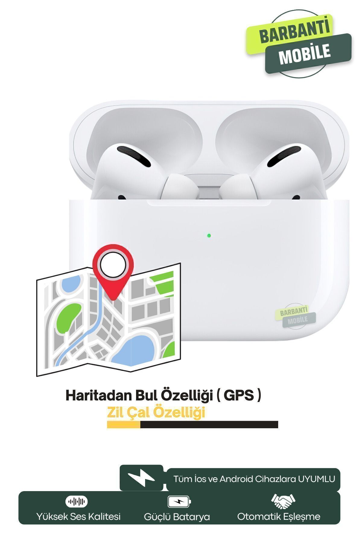 Barbanti Mobile Pro Ios Android Uyumlu Kablosuz Bluetooth Kulaklık Karışık Renk Kılıf Hediyeli - Görsel 3