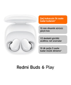 Alternative view of Xiaomi Redmi Buds 6 Play Beyaz Kulakiçi Kulaklık- Gürültü Engelleme BT 5.4 TWS (Xiaomi TR Garantili)