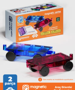 Go Toys Go Magnetic Series 2 Adet Araba Eklentisi Manyetik Oyuncak - Mıknatıslı Manyetik Bloklar