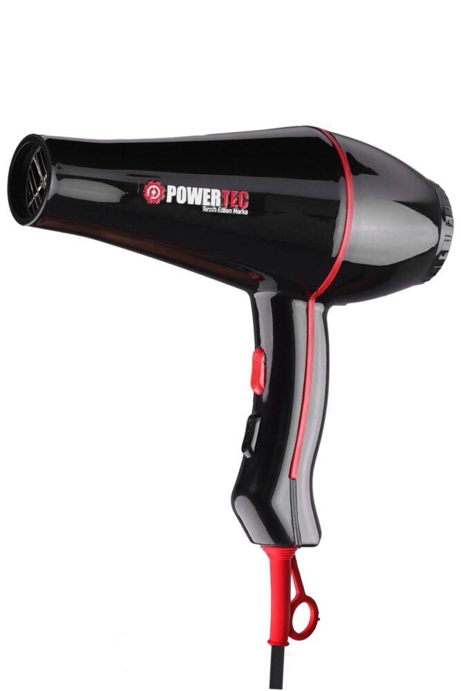 Powertec TR-601 (2500 W) Turbo Professional Series Fön Makinesi & Saç Kurutma 2.7m Uzun Kablolu Yeni Versiyon - Görsel 2