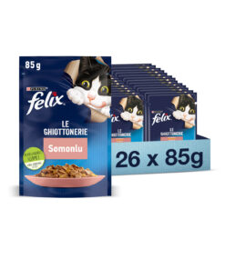 FELIX Somonlu Yaş Kedi Maması 26 Adet X 85 Gr.