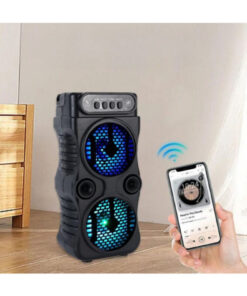 resolut Bluetooth Hoparlör Parti Hoparlörü Karaoke Mikrofon Hediyeli Işıklı Ses Bombası Radyo Usb Sd Girişli - Görsel 3