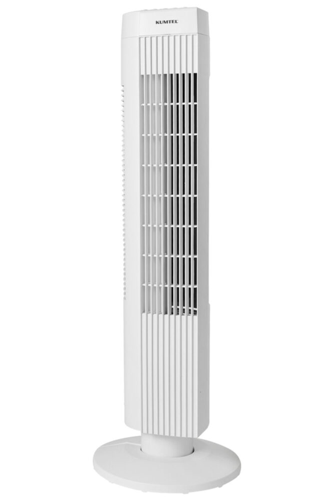 KUMTEL KTF-258W Kule Tipi Beyaz Vantilatör – 50W, Zaman Ayarlı, 3 Hız Kademeli, Sessiz Çalışma - Görsel 2