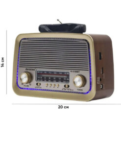 Genel Markalar Nostaljik Radyo Bluetooth Ledli Usb Sd Card Mp3 Radyo Çalar BT, one size - Görsel 3