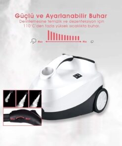 PiranTech CB-107C Çok Fonksiyonlu Buharlı Temizlik Makinası - Buharlı Temizleyici - Görsel 3