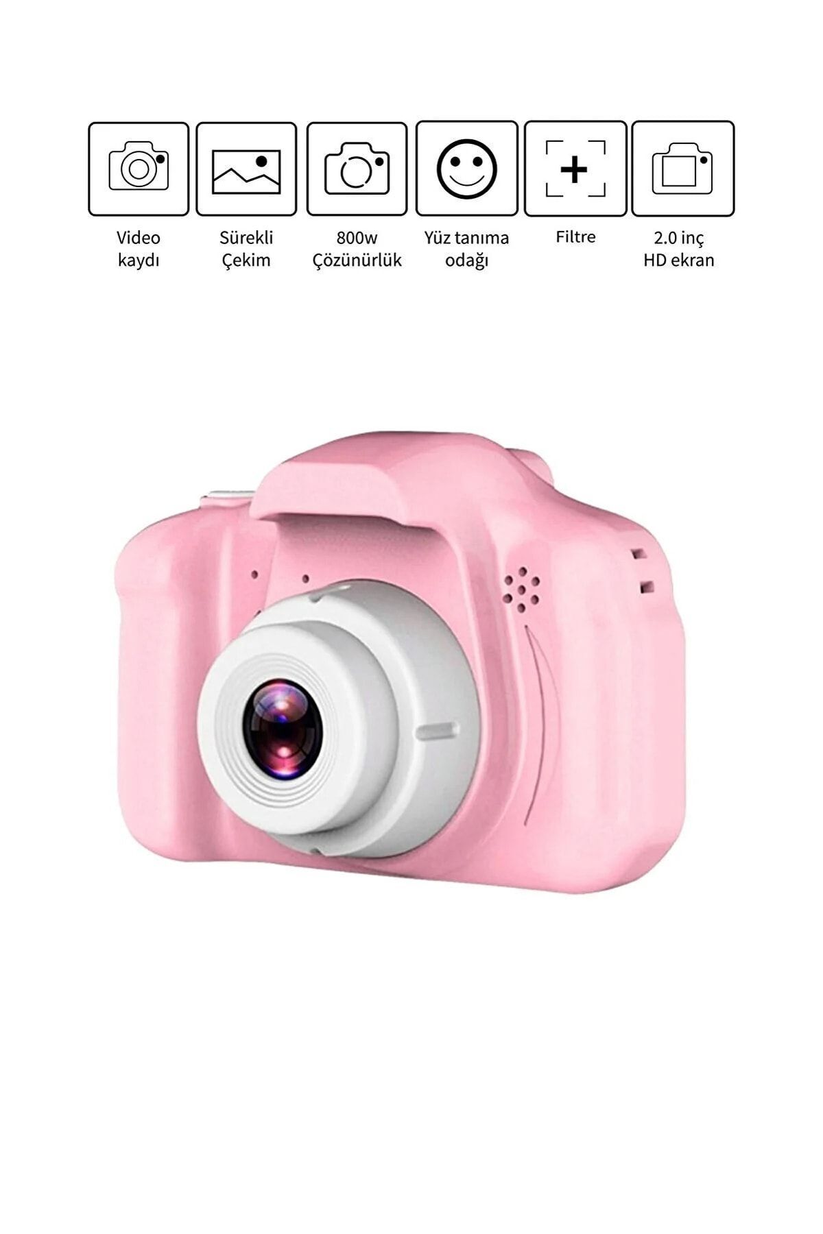 İTHALCİM Dijital Fotoğraf Makinesi Çocuk Mini 1080p Hd Kamera Selfie - Görsel 3