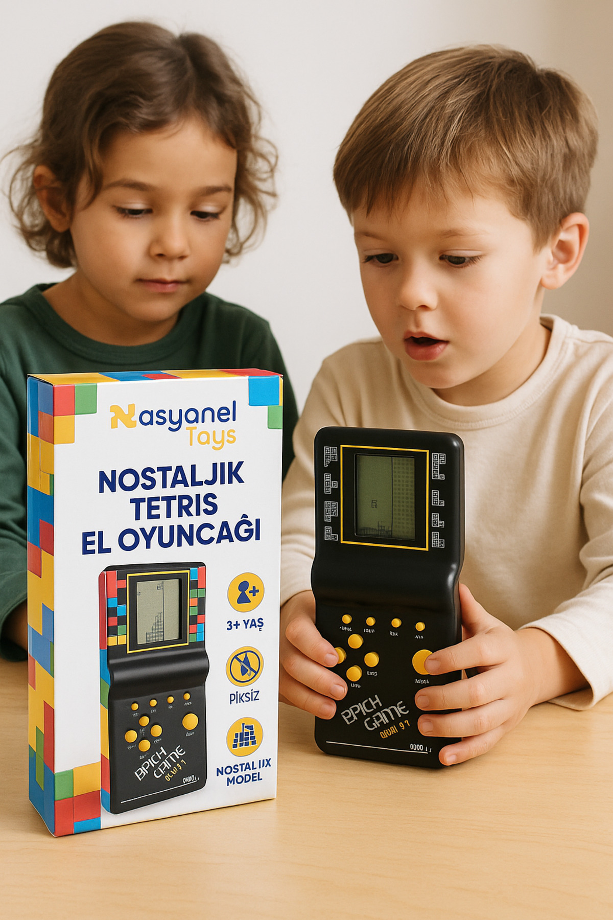 NASYONEL TOYS Tetris Nostaljik Oyuncak Atari Pilli Mia Tetris El Atarisi Unutulmayan Tetris Oyun Karışık Renk