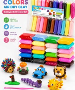 Genel Markalar 12 colors air dry clay ozankil Yumuşak Kil Sevgililer Günü Date Fikri Clay Challenge 12’li Set