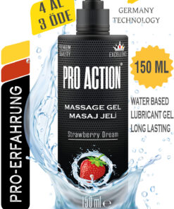 Pro Action Kayganlaştırıcı Jel 150ML Strawberry -çilek Premium Quality