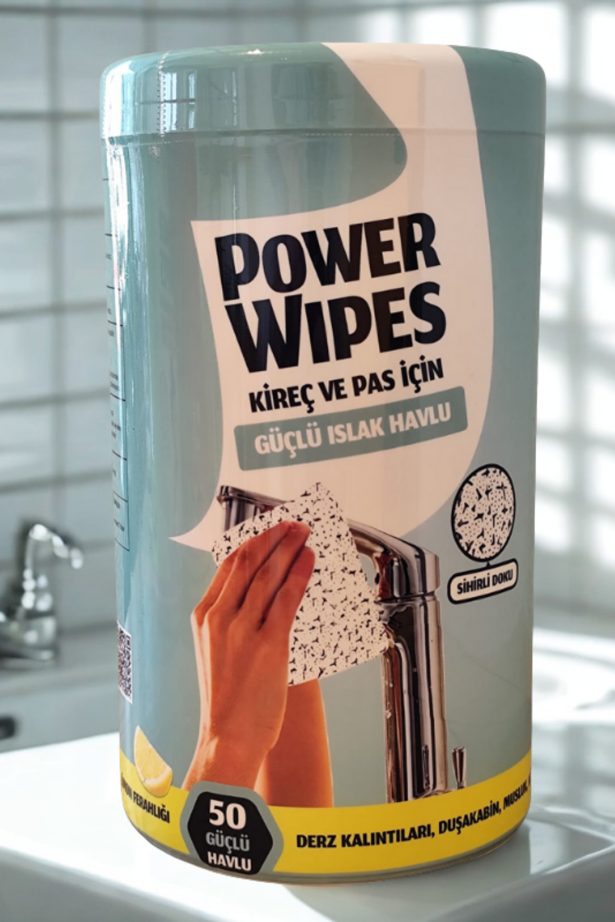 Power Wipes Kireç Ve Pas Için Güçlü Islak Havlu