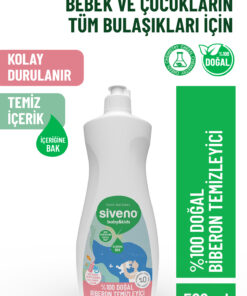 Siveno 0 Doğal Emzik Ve Biberon Temizleyicisi Bitkisel Elde Bulaşık Sabunu Nemlendirici Vegan 500 ml