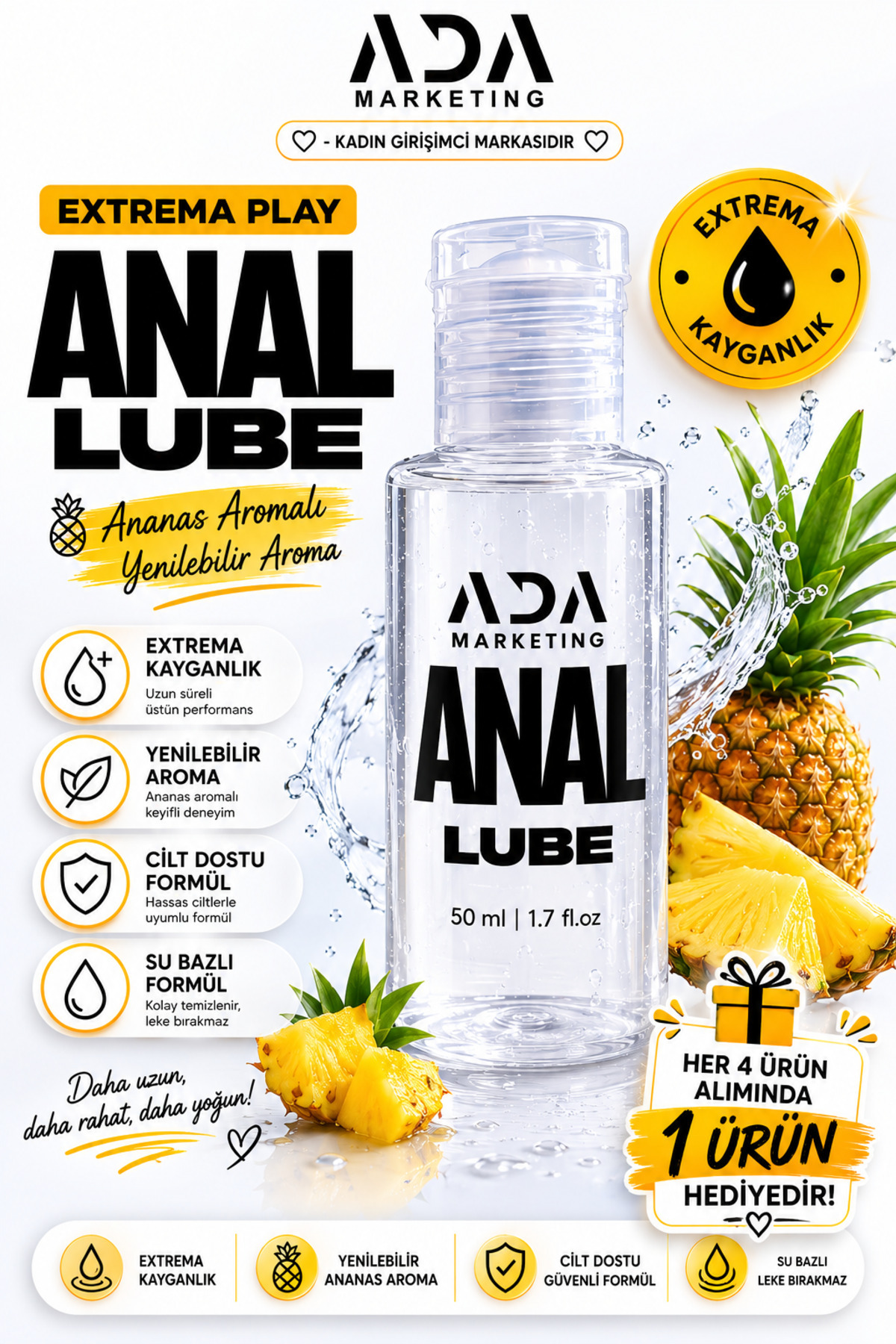 Ada Marketing Kadınlara Özel 50 ml Anal Rahatlatıcı Jel - İntim Kayganlaştırıcı