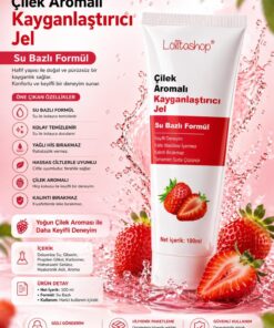 Lolita Shop Çilekli Su Bazlı Ekstra Kayganlaştırıcı Jel 100 ML Yenilebilir Çilek Hazzı Aromalı Jel