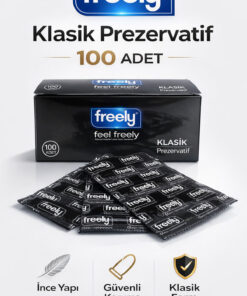 Freely KLASİK PREZERVATİF 100 ADETLİK AVANTAJLI PAKETTE