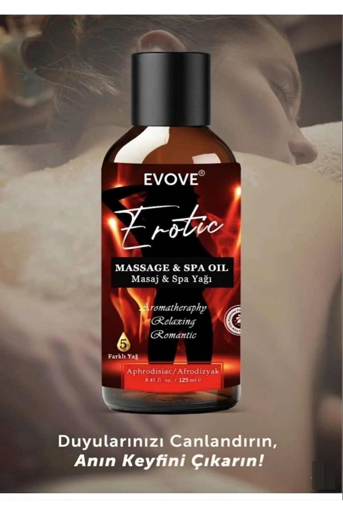 Genel Markalar Etkili Erotik Masaj Yağı Aromaterapi Masaj Yağı Kayganlaştırıcı 125 ml