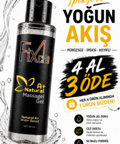 FixCla Natural A+ Kayganlaştırıcı Jel 150 ml – Su Bazlı, Yeni Nesil Formül, Anal Uyumlu Jel
