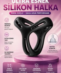 Lolita Shop Ultra Esnek Yapıda Elastik Yumuşak Silikon Dokuda Rahat Takılabilir Süper Testis Penis Halkası