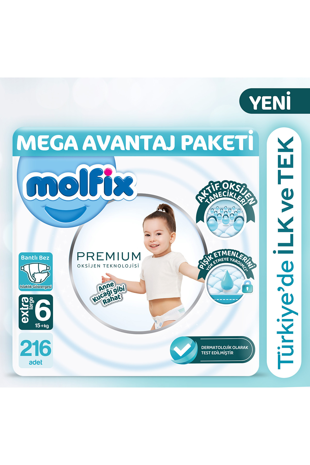 Molfix Premium Mega Avantaj Paketi 6 Beden 216 Adet