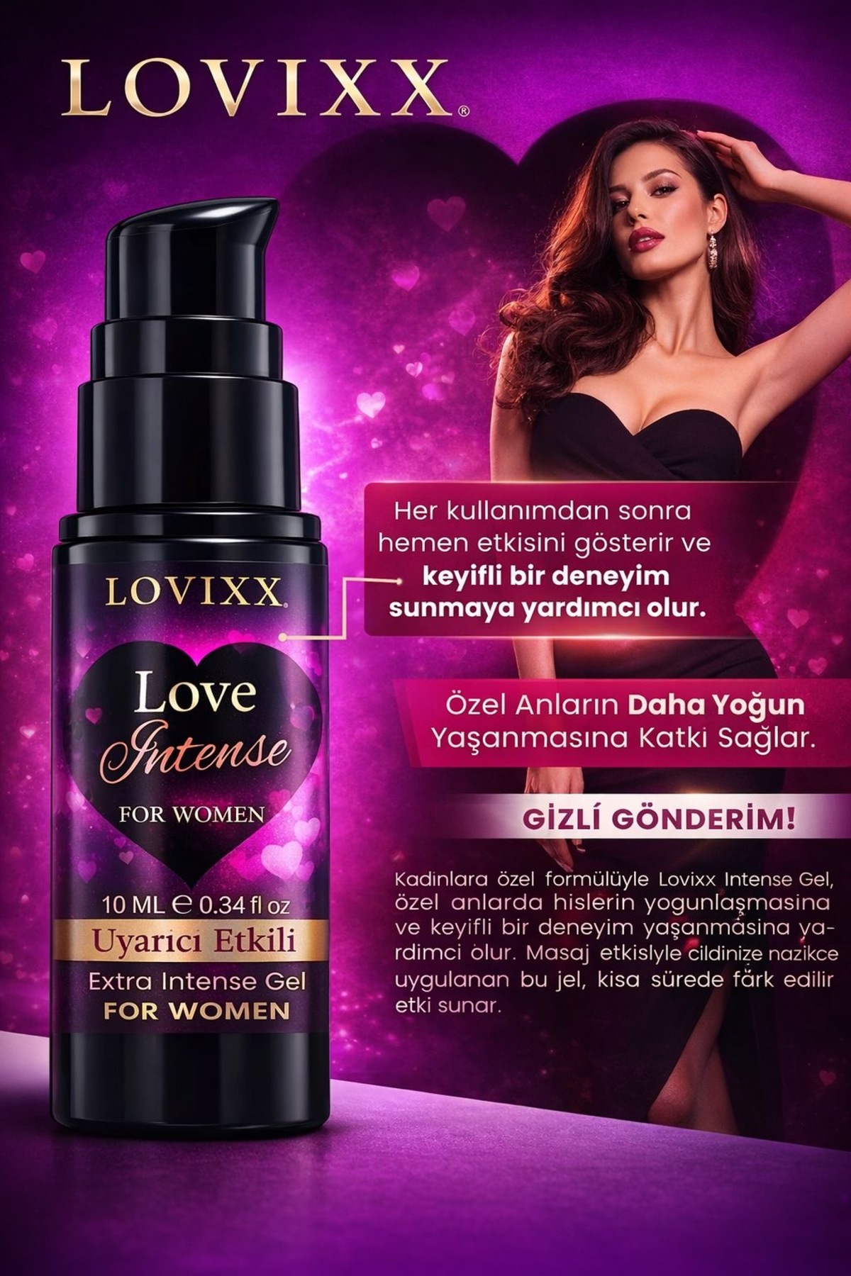 Lovix Kadin u.yari.cl z.evk a.rttrici premium jel 10 ml