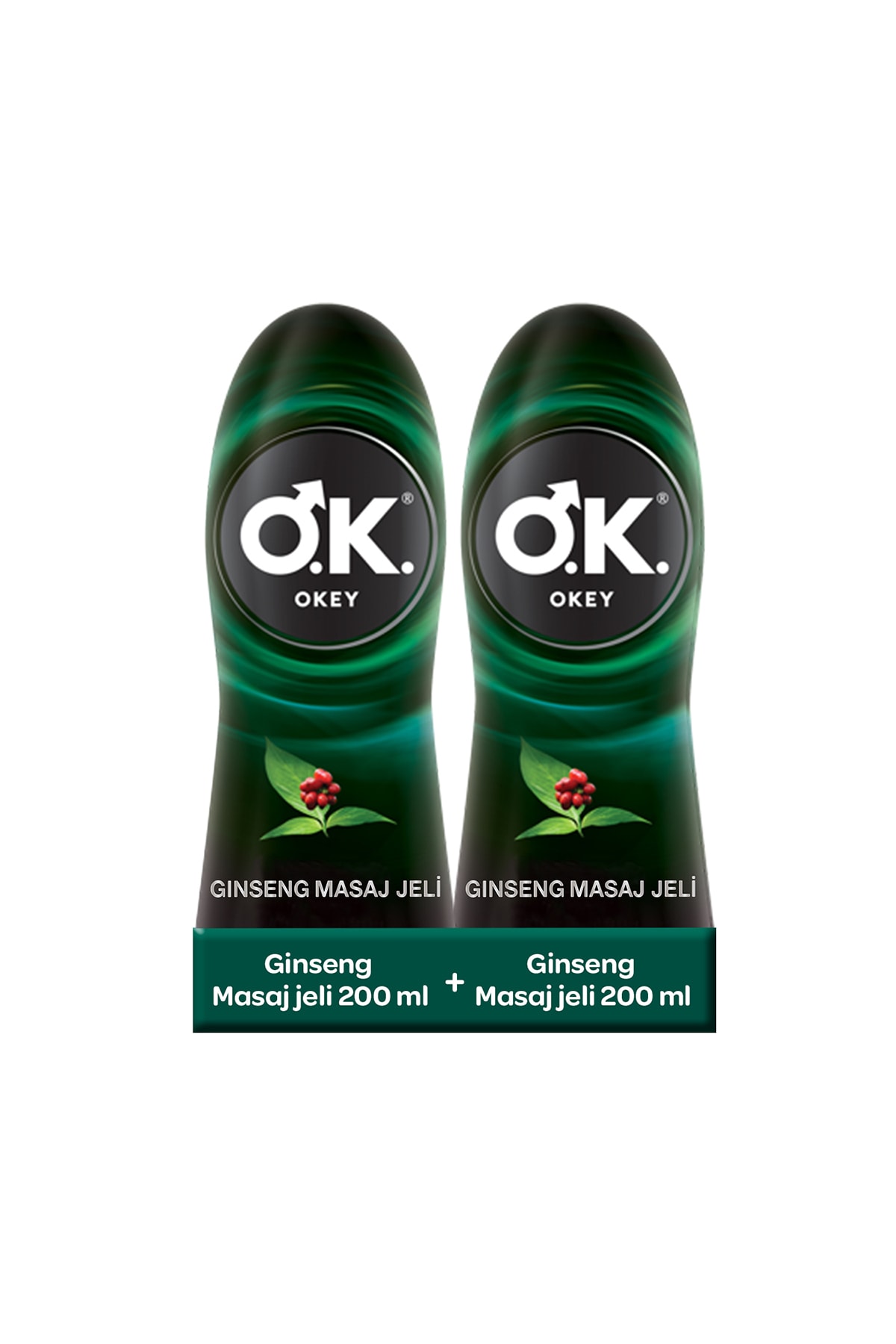 Okey Ginseng Masaj Jeli Su Bazlı 2'li Set 400 Ml