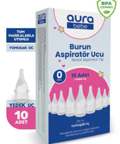 Aura Bebe Bebek Burun Aspiratör Yedek Ucu 10 Adet Tüm Markalar ile Uyumlu