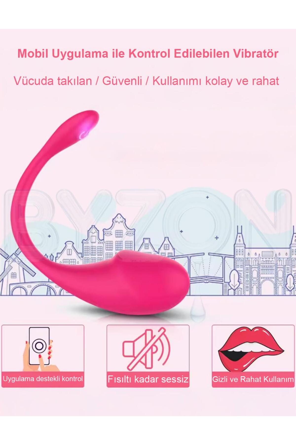 Byzon Garantili Yeni Versiyon 10 Mod Uzaktan Telefon Uygulama Kontrollü Vibratör – Sessiz - Su Geçirmez