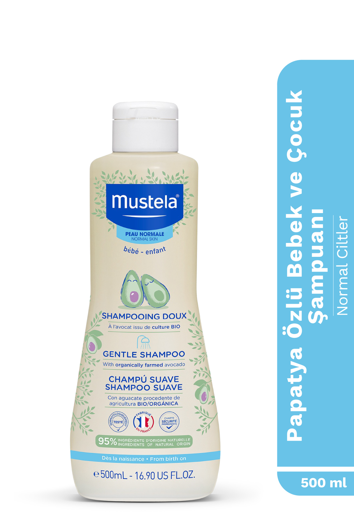 Mustela Doğal Içerikli Papatya İçeren Göz Yakmayan Kolay Tarama Bebek Ve Çocuk Şampuanı 500 ml