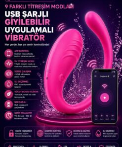 Lolita Shop Uzaktan App Telefon Kontrollü 9 Farklı Titreşim Modları Usb Şarjlı Giyilebilir Uygulamalı Vibratör