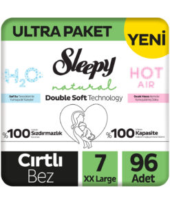 Sleepy Natural Double Soft Ultra Fırsat Paketi Bebek Bezi 7 Numara Xxlarge 96 Adet