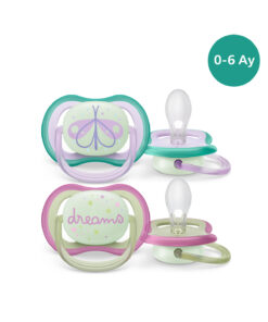 Philips Avent Ultra Air Gece Emziği 0-6 Ay, 2'li Kız, SCF376/19