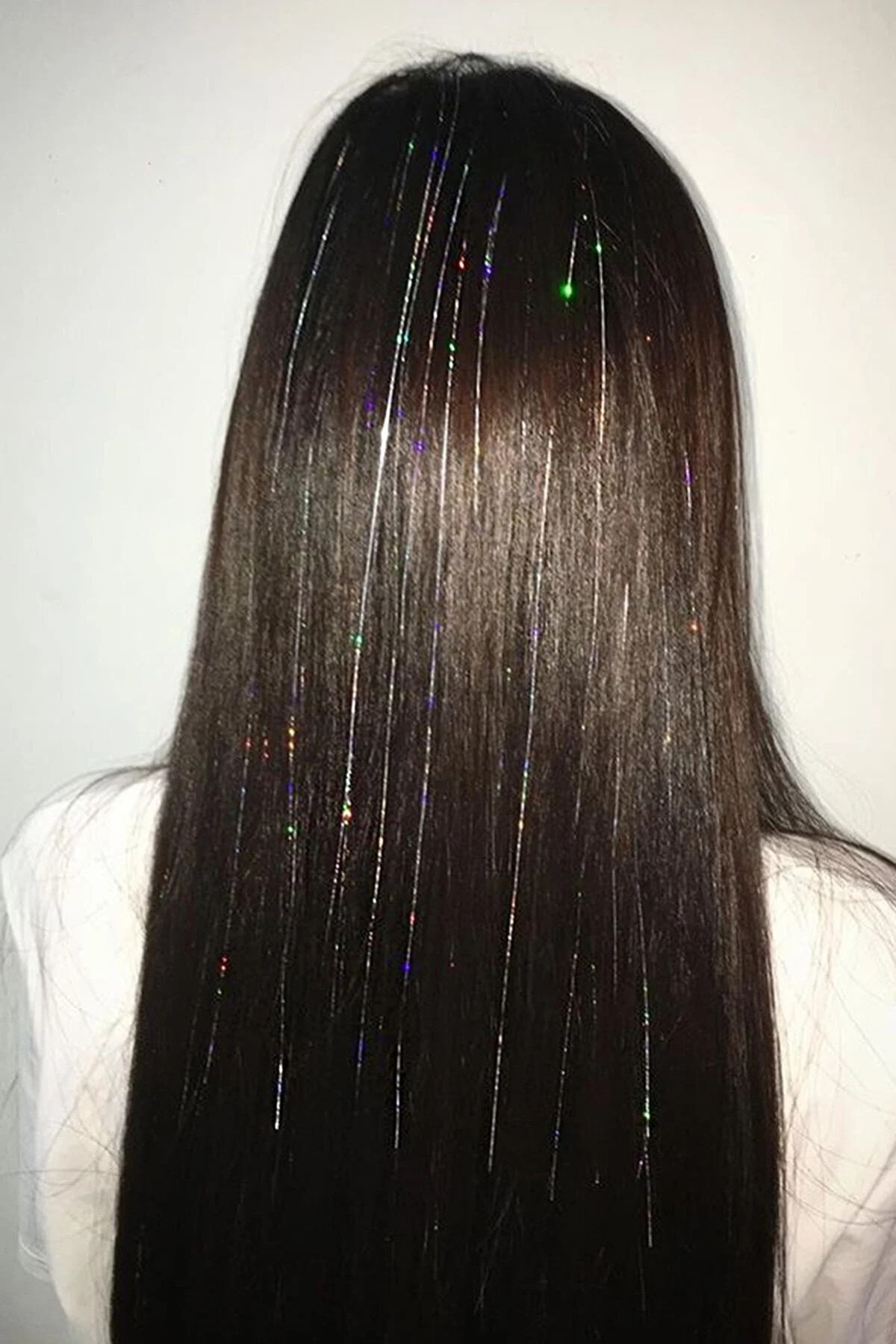 Genel Markalar Gri Renk Simli Saç Aksesurı/ Saç Işıltısı Yan Postiş Hair Tinsel Shiny Hair