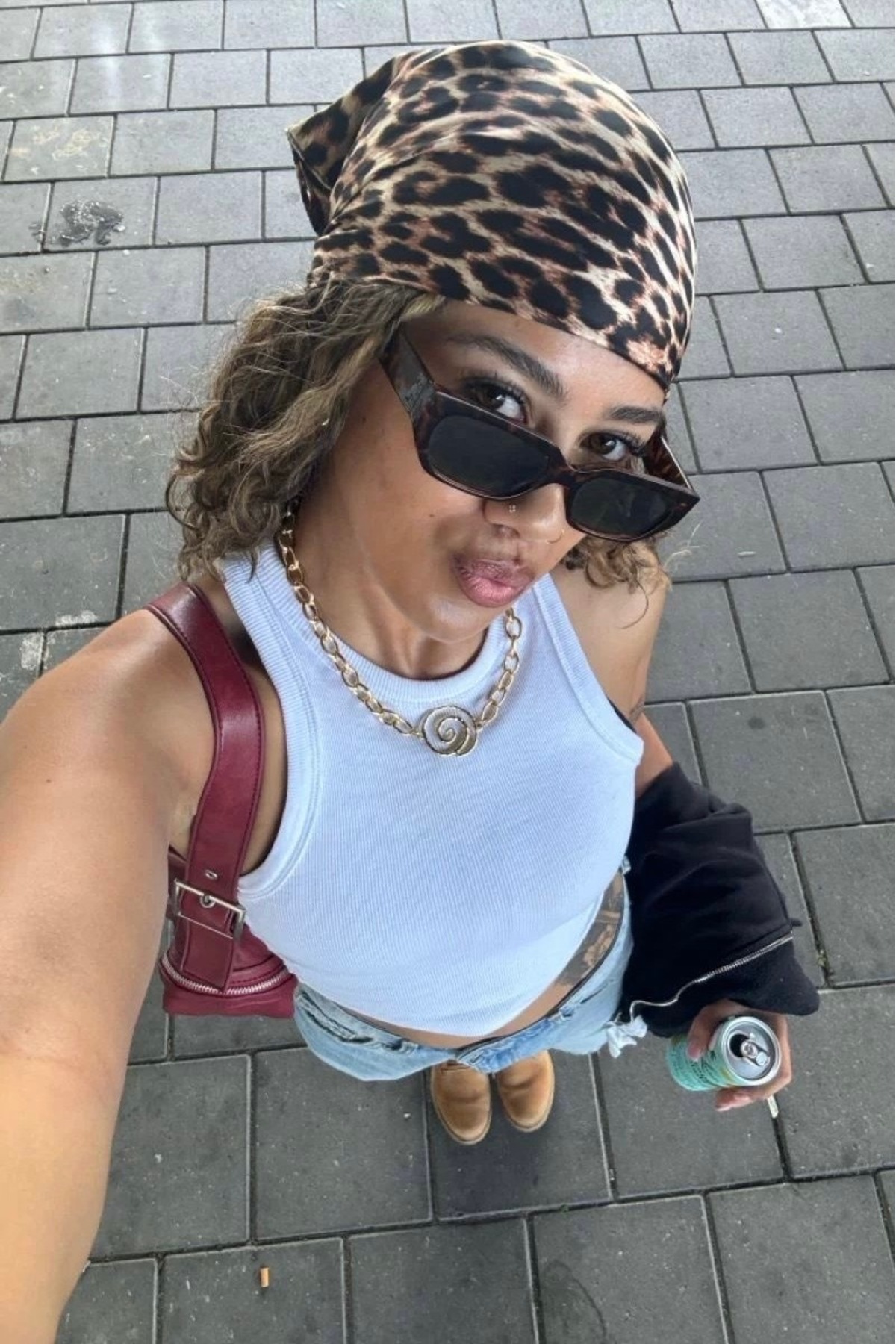 keisy Desenli Kadın Bandana Fular