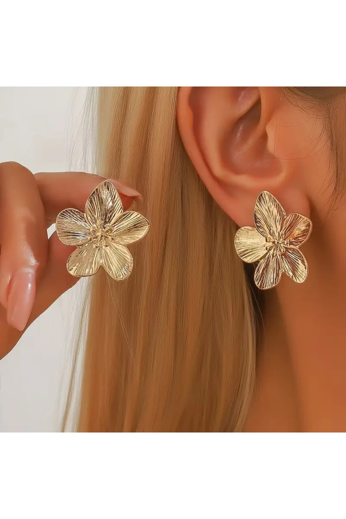 MRK Kadın Desenli Flower Çiçek Küpe