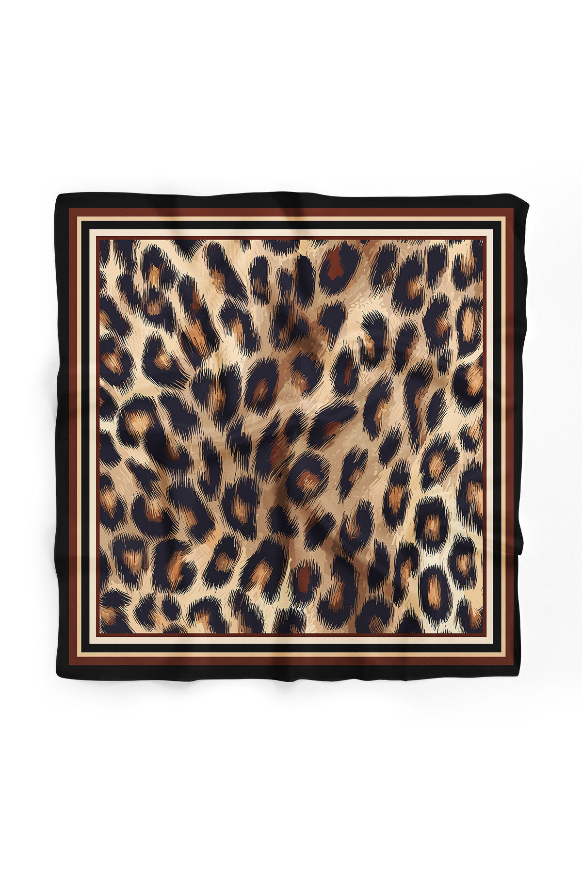 D scarf Leopar Kadın Fular Bandana