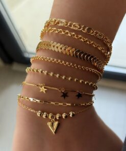 Trendy Butik Kadın Bileklik Kombini ( 8 Bileklik )