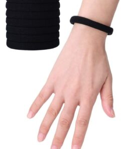 C&E Design Kadın 10'lu Siyah Ultra Esnek Bilek Lastik Toka