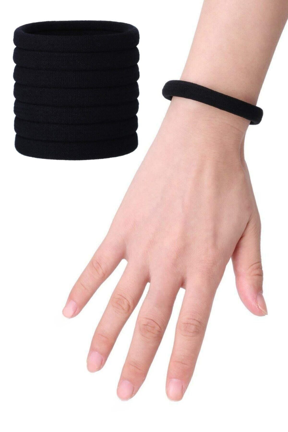 C&E Design Kadın 10'lu Siyah Ultra Esnek Bilek Lastik Toka