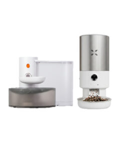 Xenon Smart Akıllı Kedi Besleme Set Kamera Sesli Çelik Hazne Kedi Mama Kabı, Kablosuz Otomatik Su Pınarı Şarjlı