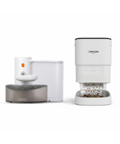 Xenon Smart Akıllı Kedi Besleme Set Wi-Fi Kedi Mama Kabı Çelik Kase, 3L Kablosuz Otomatik Su Pınarı Şarjlı