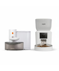 Xenon Smart Akıllı Kedi Besleme Set Kamera Çelik Kase Sesli Kedi Mama Kabı, Otomatik Kablosuz Su Pınarı Şarjlı
