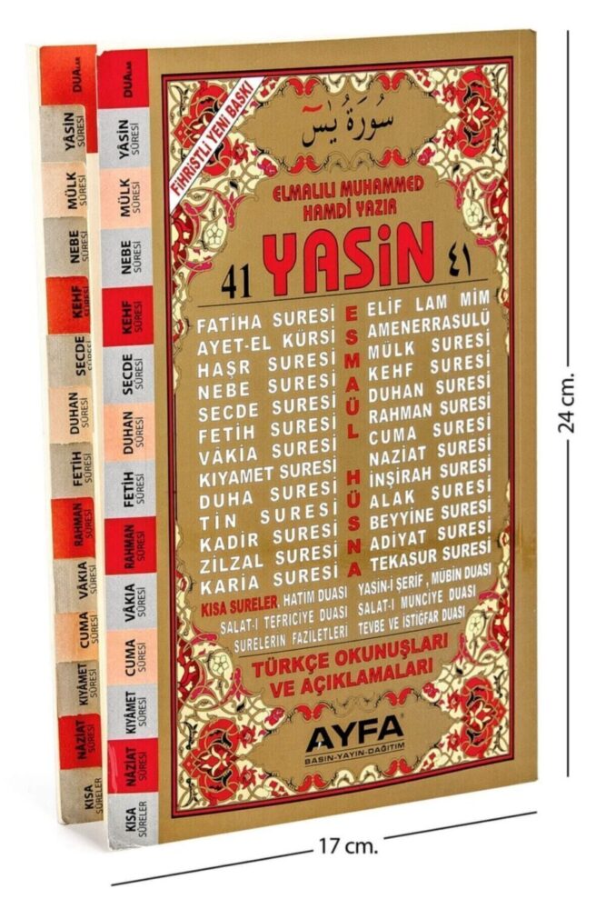 Ayfa Basın Yayın Yasin Kitabı - Sarı Kapak Orta Boy - 128 Sayfa - Fihristli - Ayfa Yayınevi - Mevlid Hediyeliği