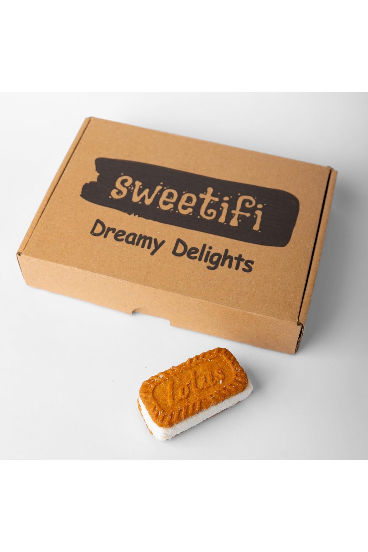 SWEETİFİ Biscoff Bisküvili Lokum, Çay & Kahve Saati Atıştırmalığı (1Paket(10lu))